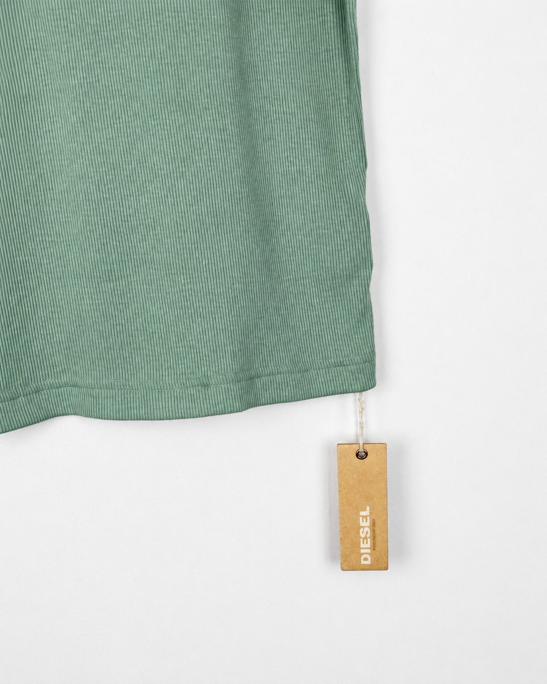 00's Deadstock Diesel Tank Top with Ribbon Trim Detail in Aqua - S