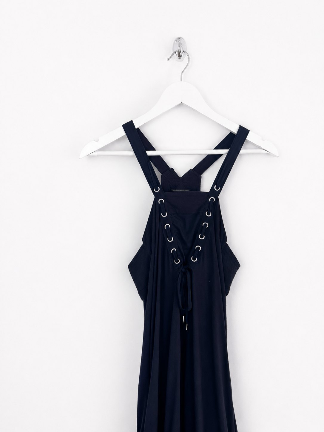 00’s Marithe Francois Girbuad Trapeze Dress with pockets in Navy - M