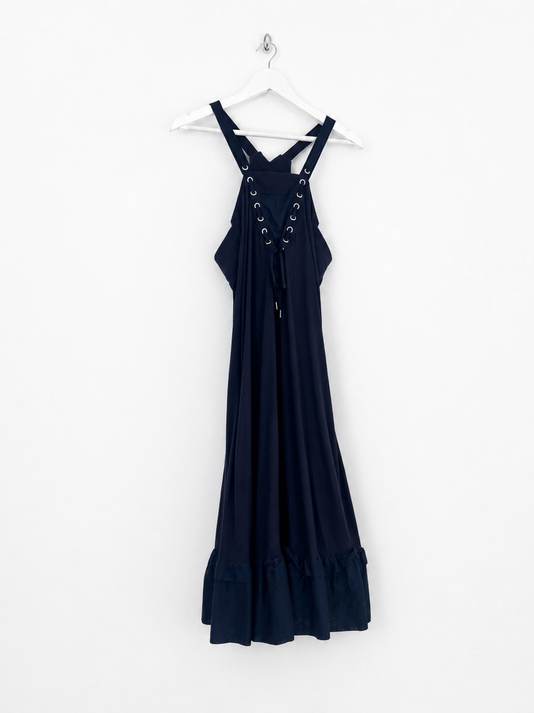 00’s Marithe Francois Girbuad Trapeze Dress with pockets in Navy - M