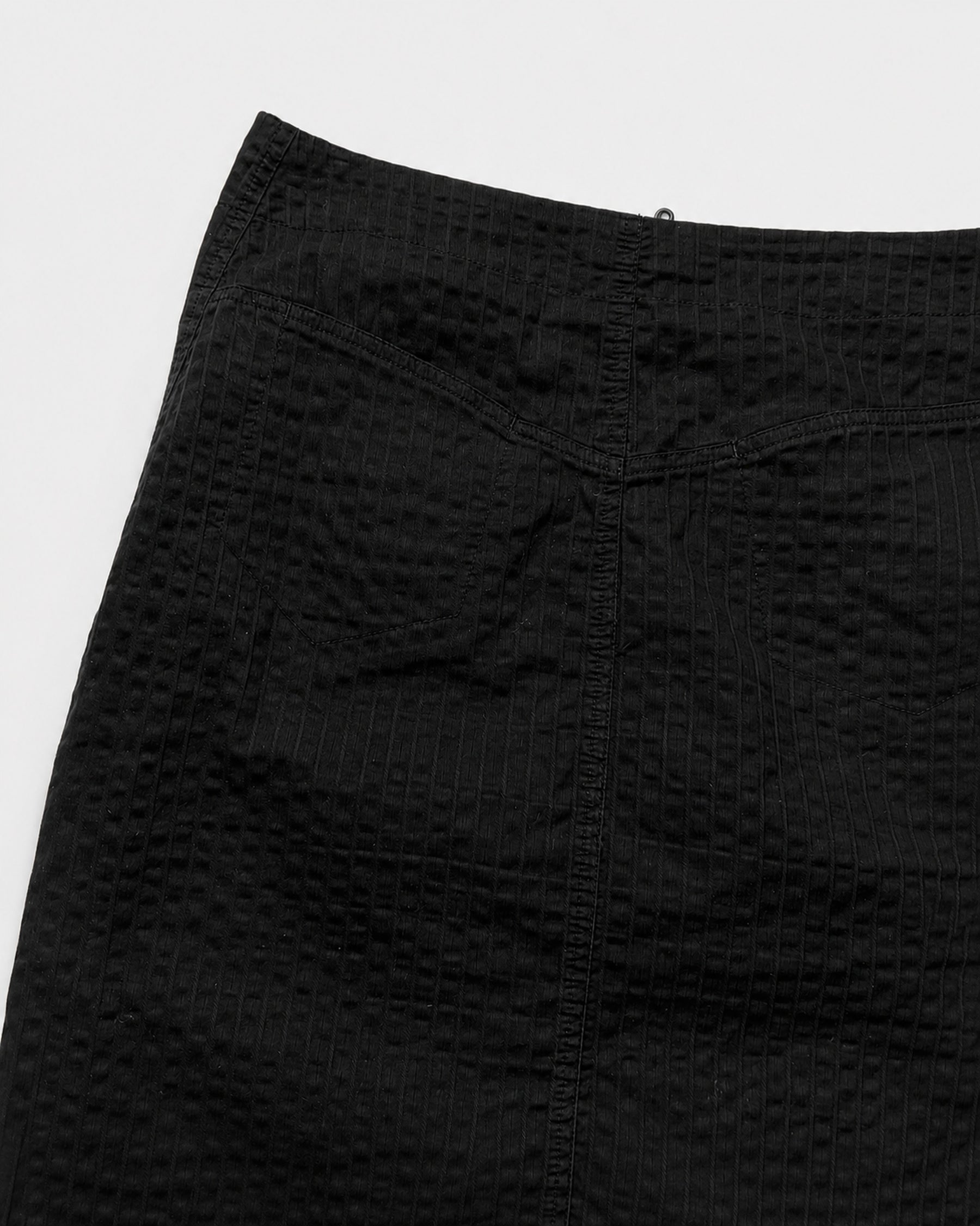00's Cop Copine Pencil Skirt with Red Embroidered Detailing in Black - W31
