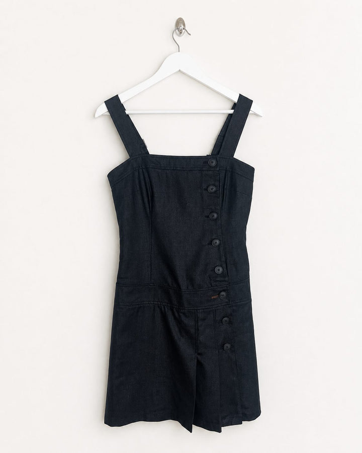 00's Cop Copine Denim Mini Dress Dress in Navy - S