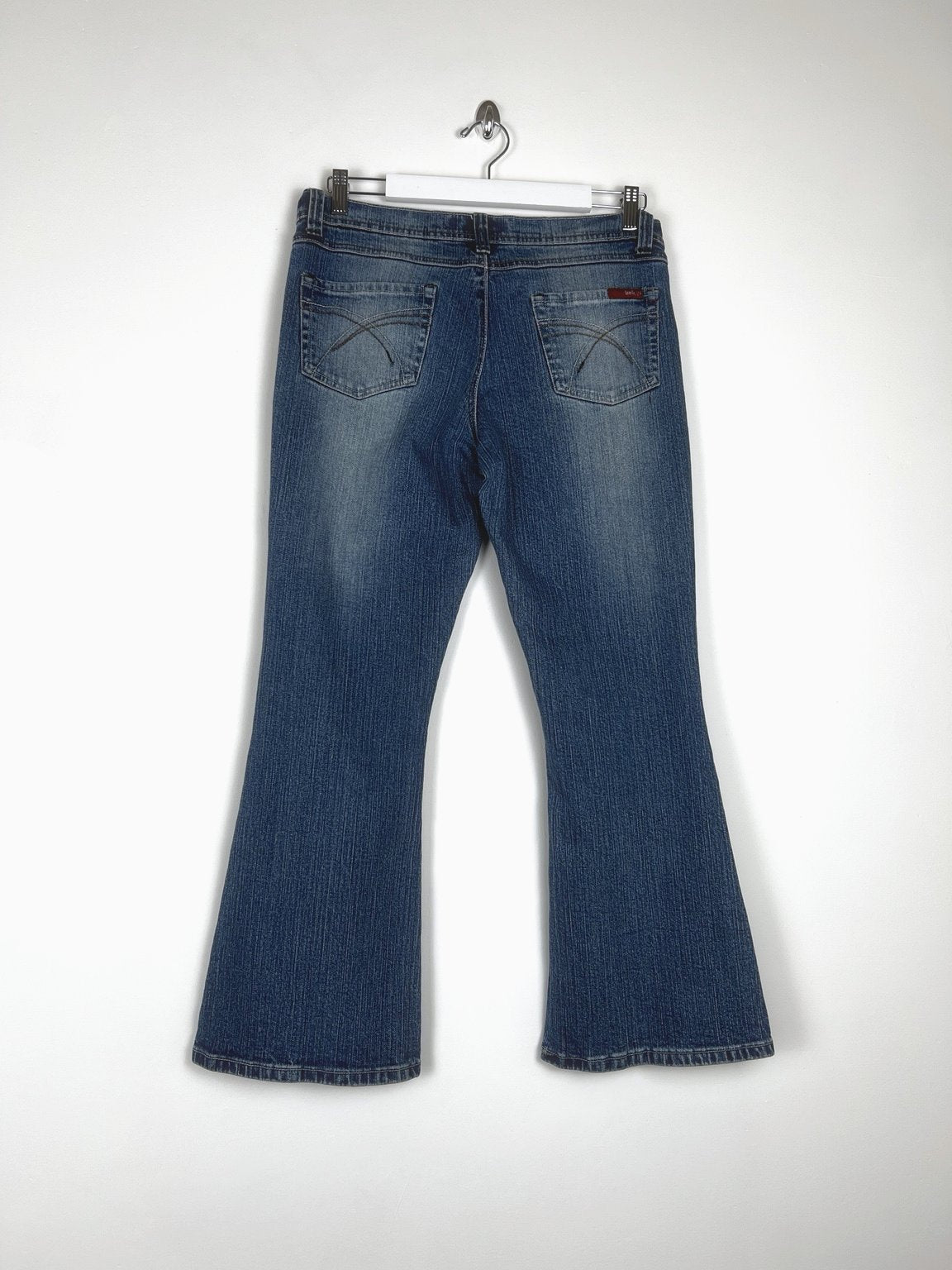 00's Hoi Polloi Low Rise Boot Cut Jeans in Mid Wash Blue Denim - W32