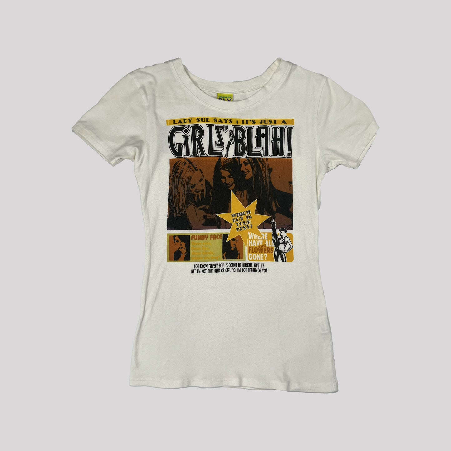 00's Sly Japan Tshirt with Girls Blah Graphic - M