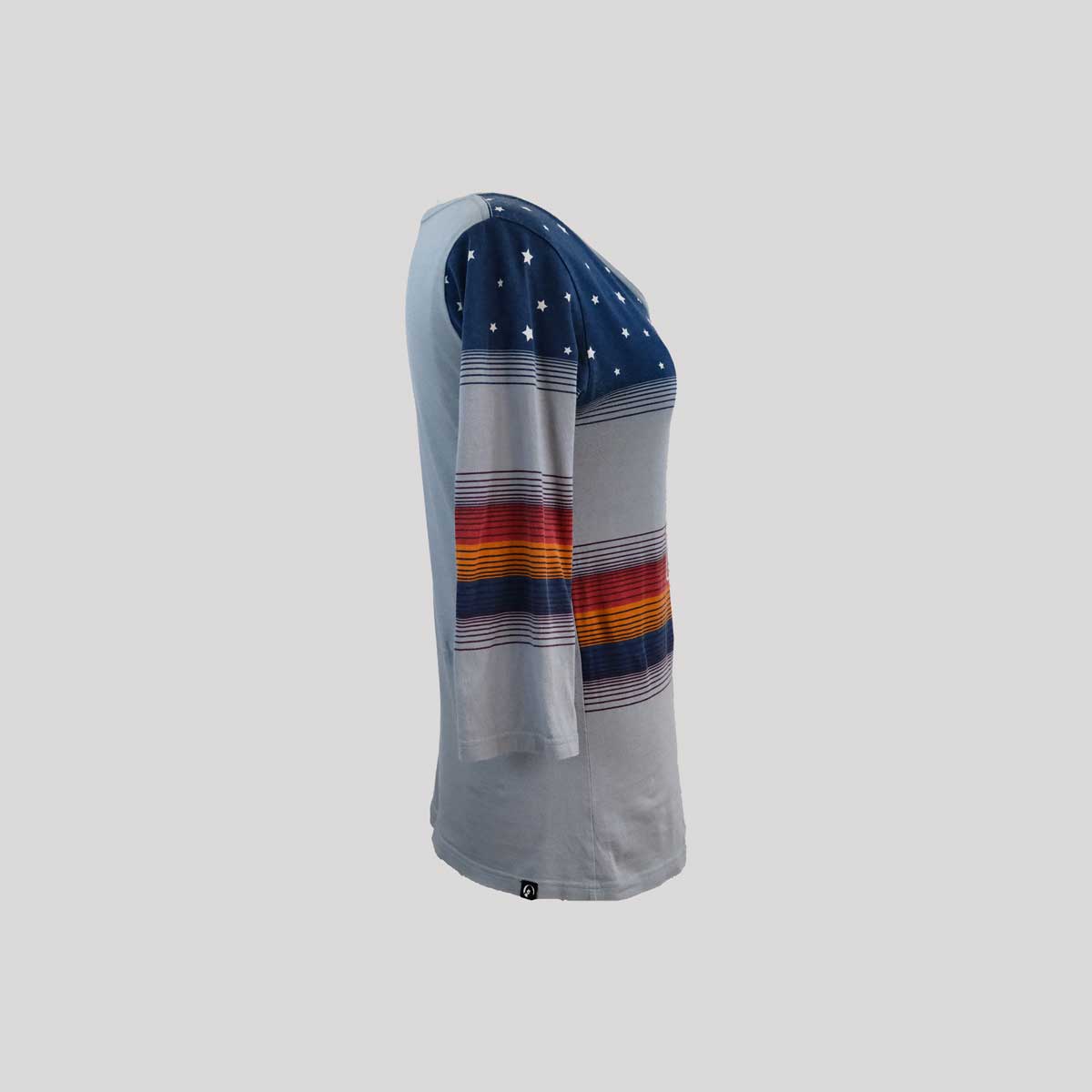00's Hysteric Glamour Striped Girl Print Tee in Blue / Orange - S/M/L