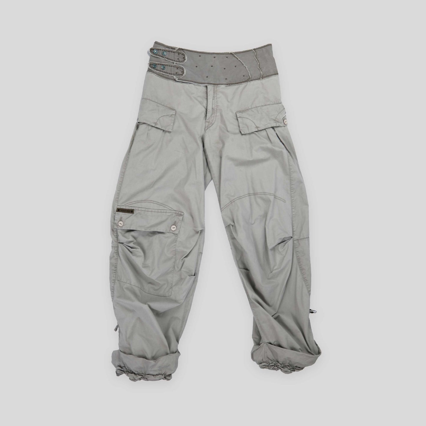 00's Marithé + François Girbaud Parachute Pants in Biege - W26"