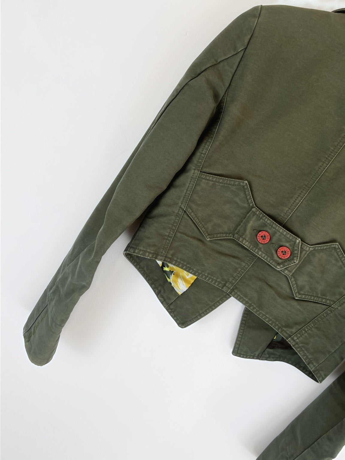 00's Diesel Cropped Military Jacket in Khaki - S