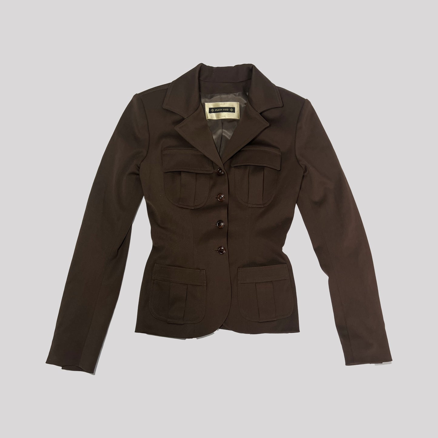00's Plein Sud Blazer Jacket in Chocolate Brown