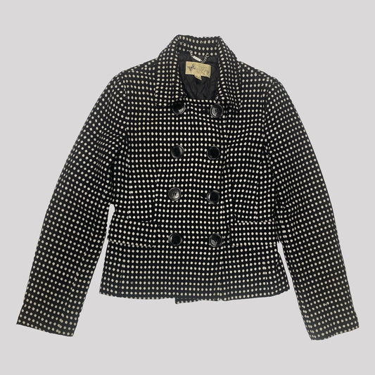 00's Polka Dot Double Breasted Jacket - S