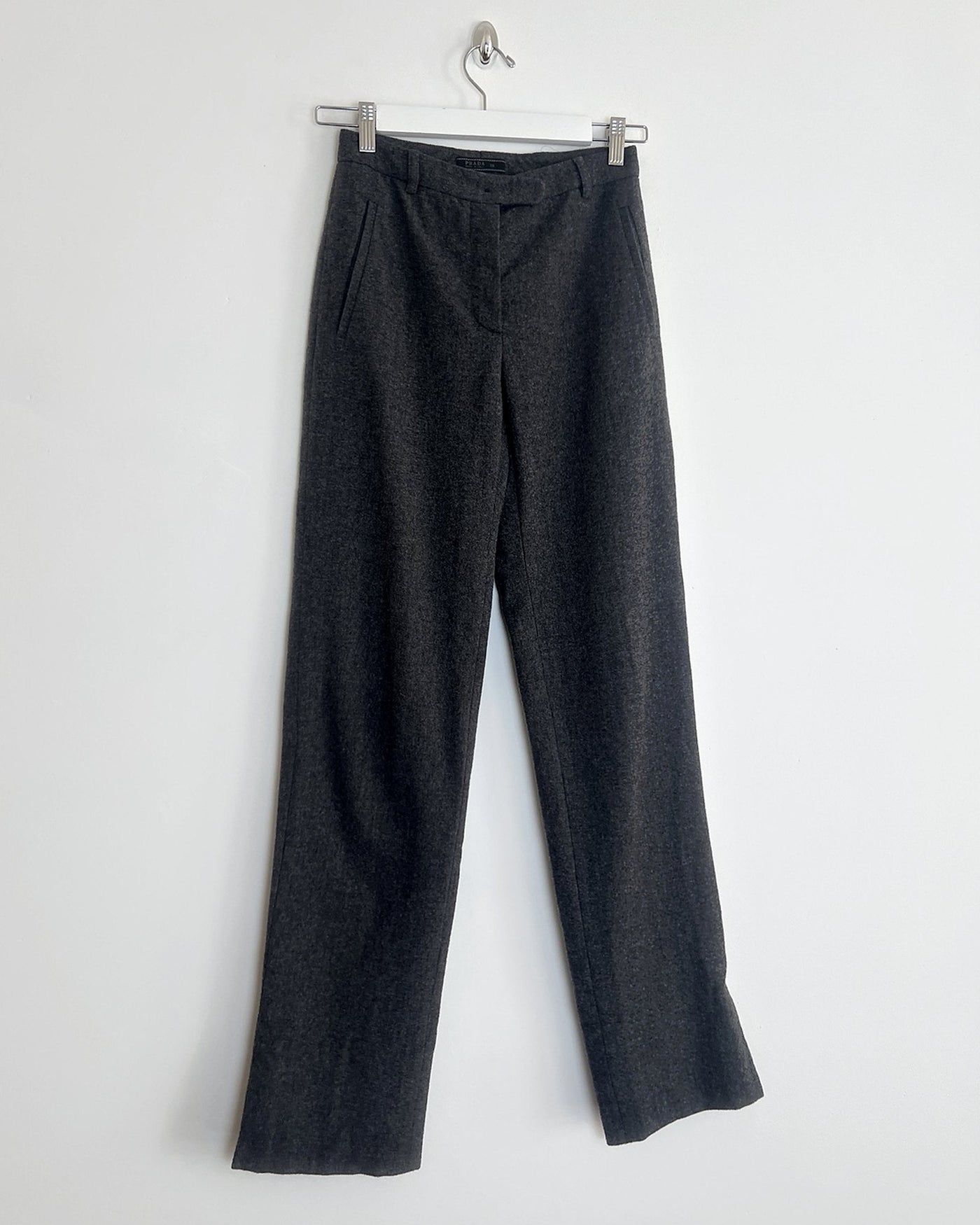 90's Prada Cigarrete Trousers with Velcro Leg Hem - W24"
