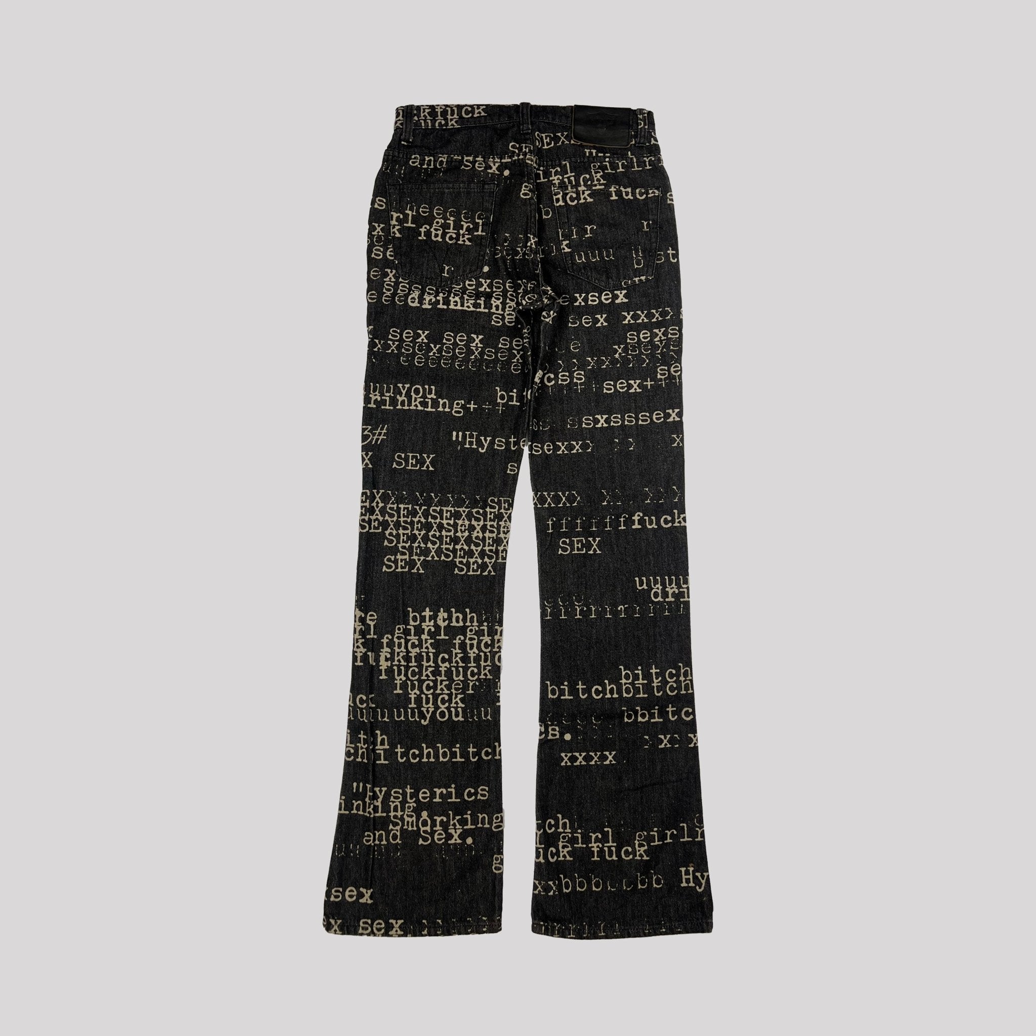 SS 1999 Hysteric Glamour Sex Typewriter Jeans - w26