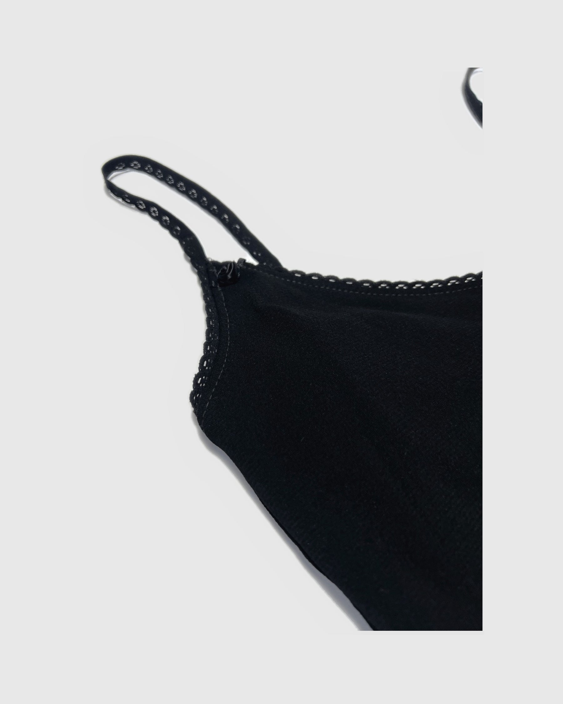 90's Topshop Cami Slip Dress with Mesh Layer in Black - XS